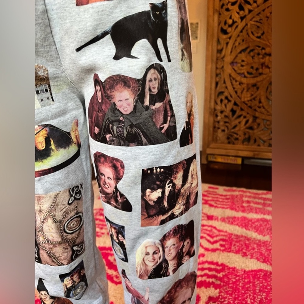 ONE OF A KIND grey Hocus Pocus sweatpants size M - Picture 8 of 8